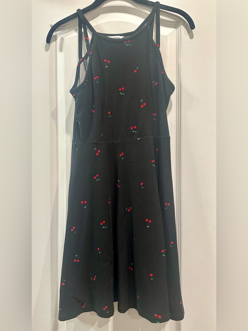 Arizona Jean Company Black Cherry Print A-Line Dress